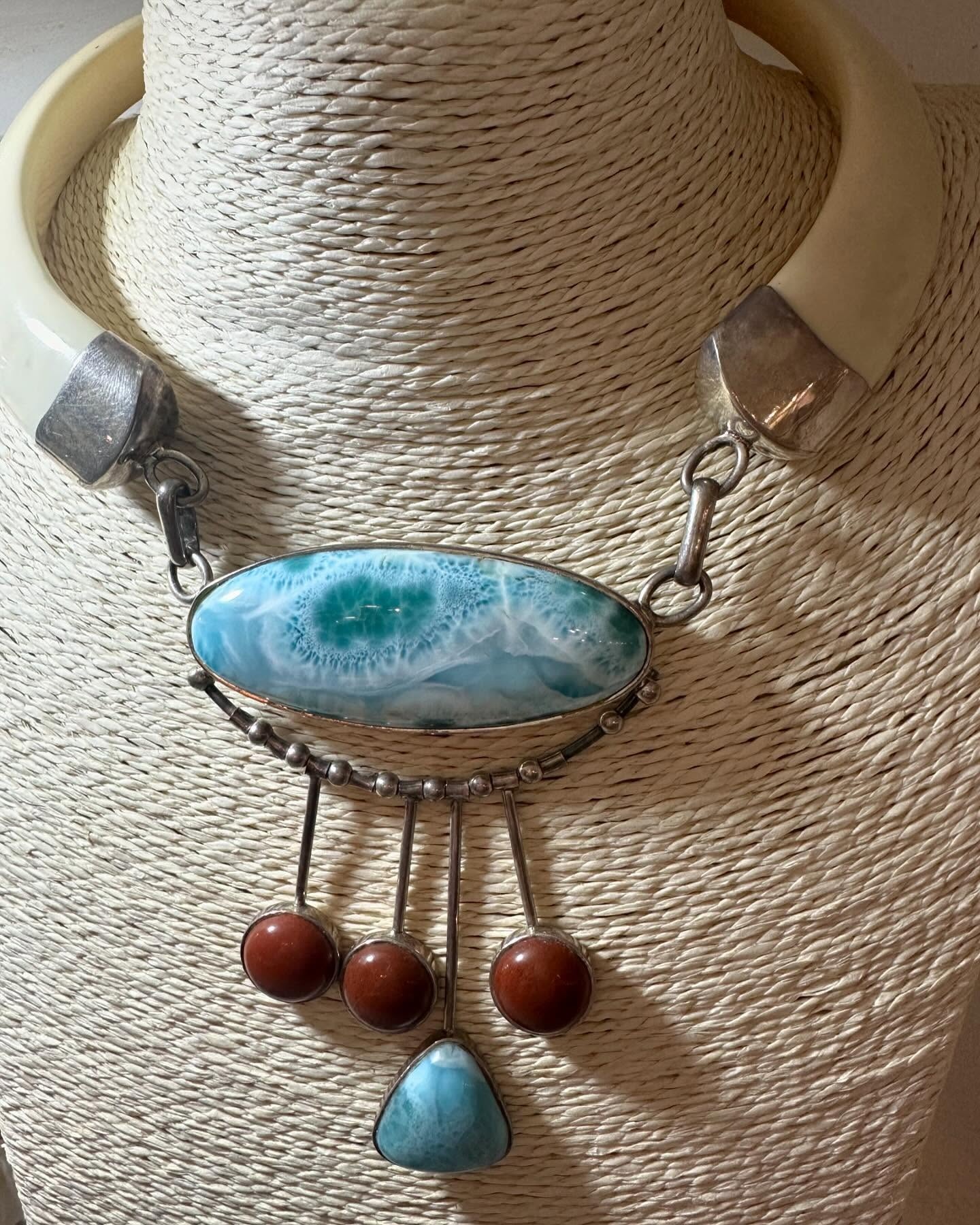 Larimar and Amber Jewelry