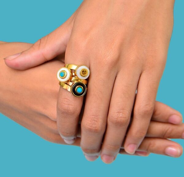 Laura Tosato Designer Gold-Plated Rings