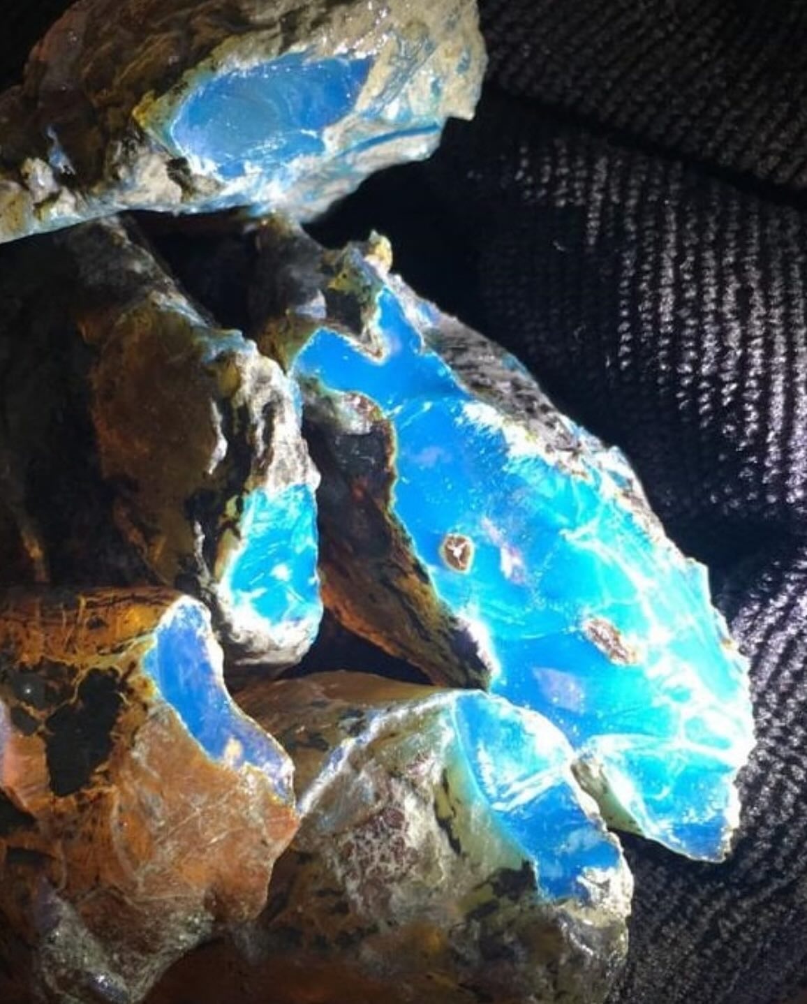 Dominican Blue Amber raw gemstones